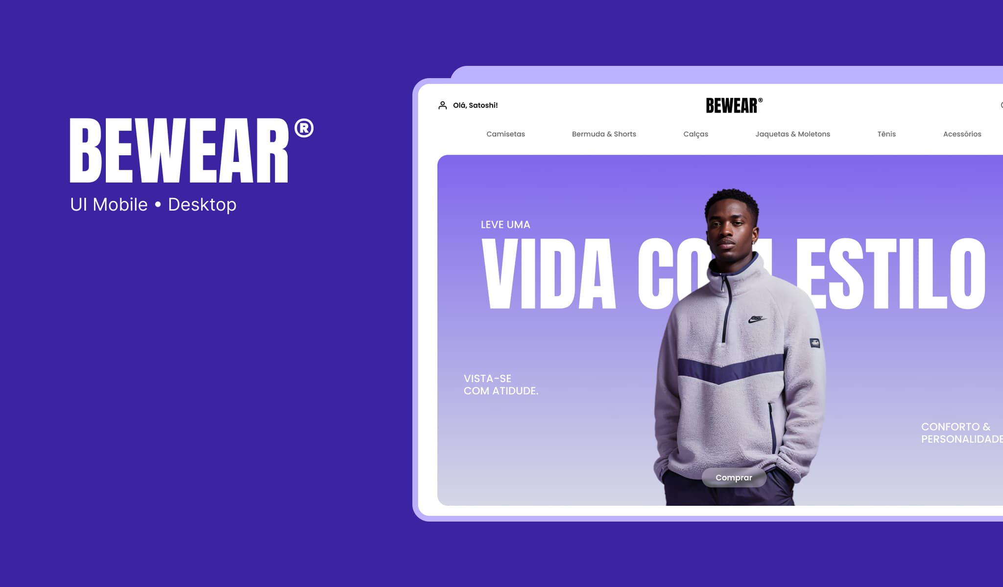 Capa do projeto BEWEAR — E-commerce · Moda
