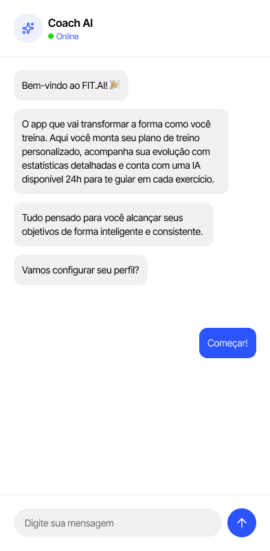 Onboarding com IA — perfil e objetivo