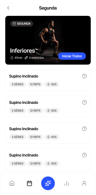 Plano de treino personalizado